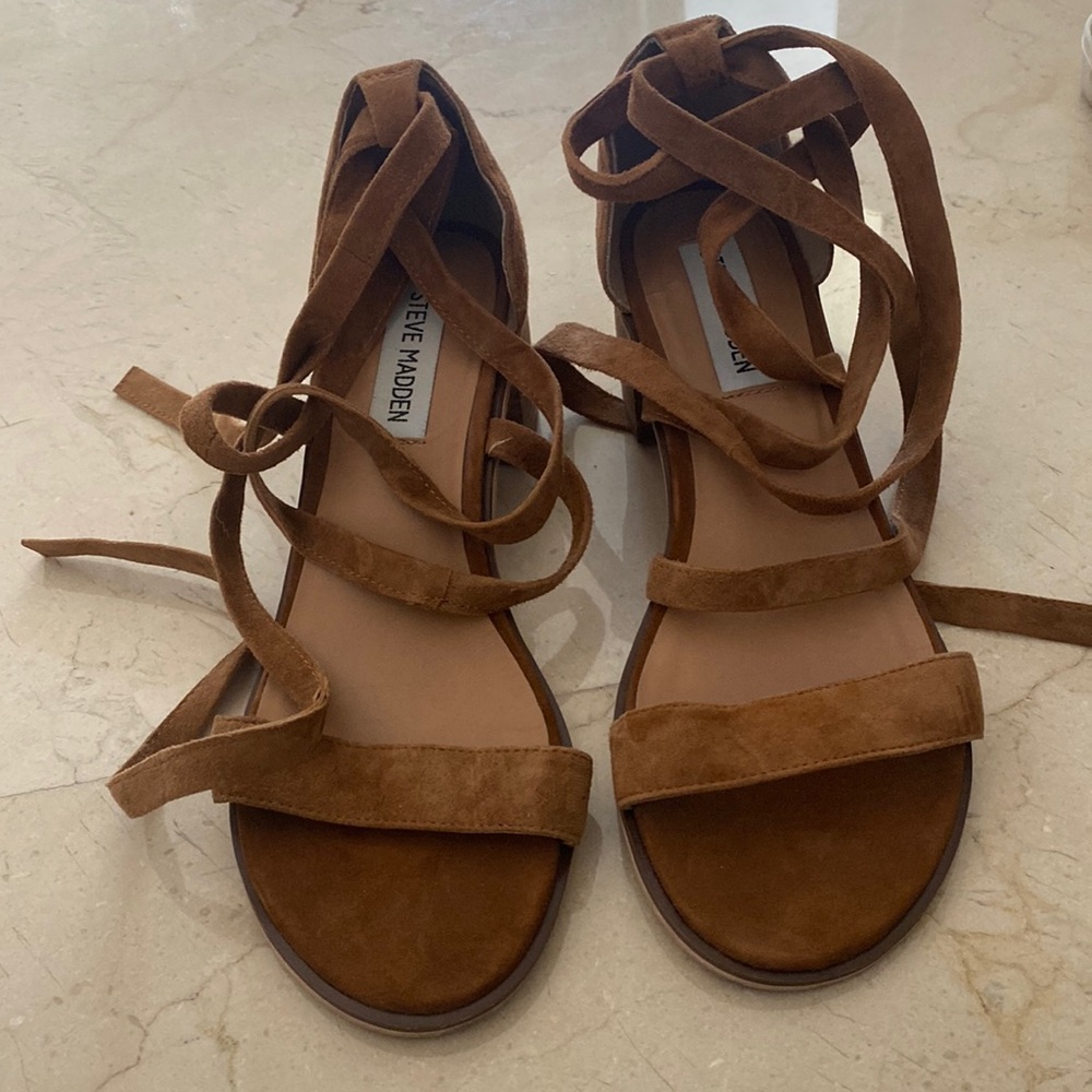Lace up mini heel from Steve Madden in Tan
